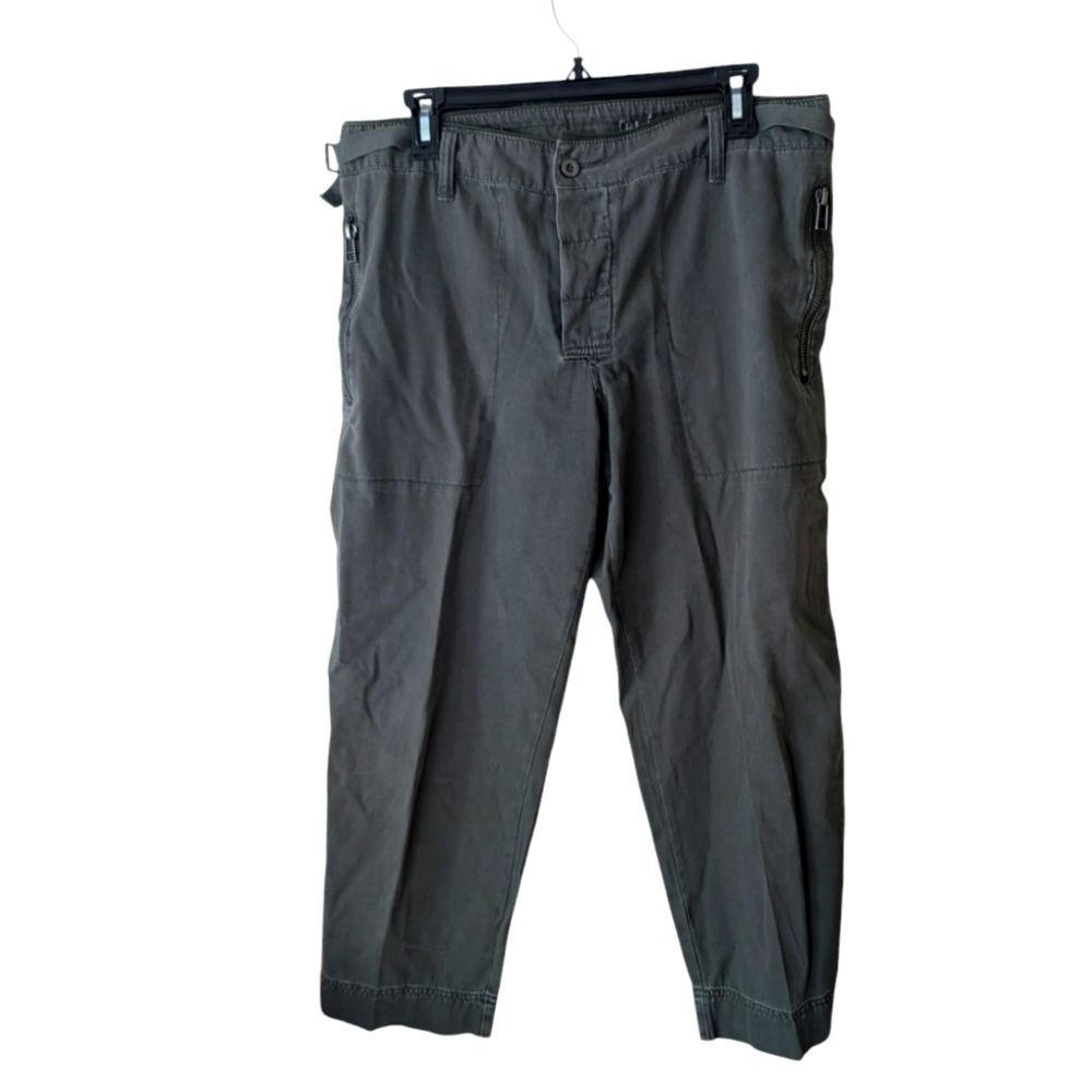 BLANKNYC Cropped Wide Leg Army Olive Green‎ Pants Size 30